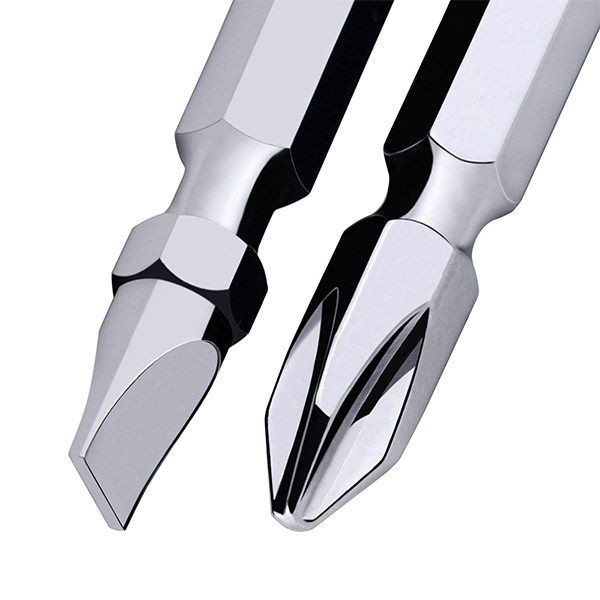 سری پیچگوشتی دوطرفه ولف مدل PH2-SL7 با نوک چهارسو و دوسو، ساختهشده از فولاد مقاوم