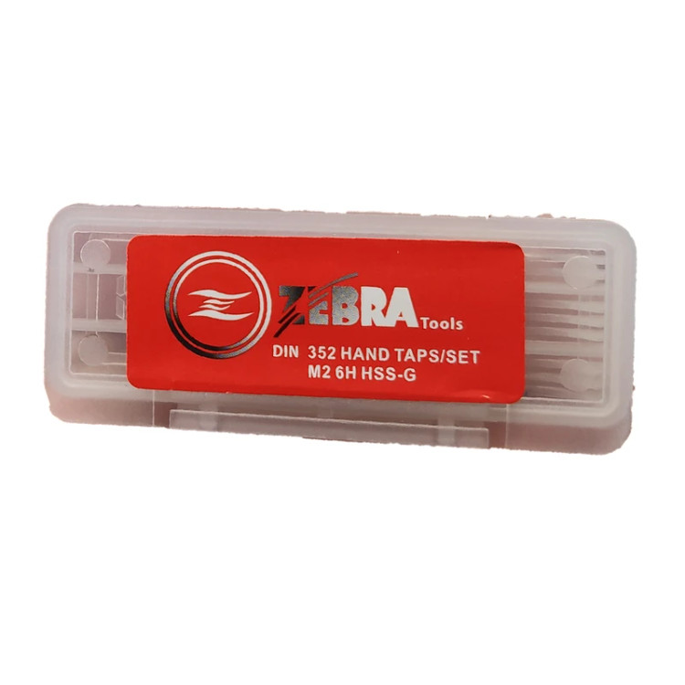 قلاویز دستی M2 برند ZEBRA Tools مدل DIN 352 HAND TAPS/SET با جنس HSS-G