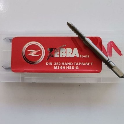 قلاویز دستی M3 برند ZEBRA Tools مدل DIN 352 HAND TAPS/SET با جنس HSS-G