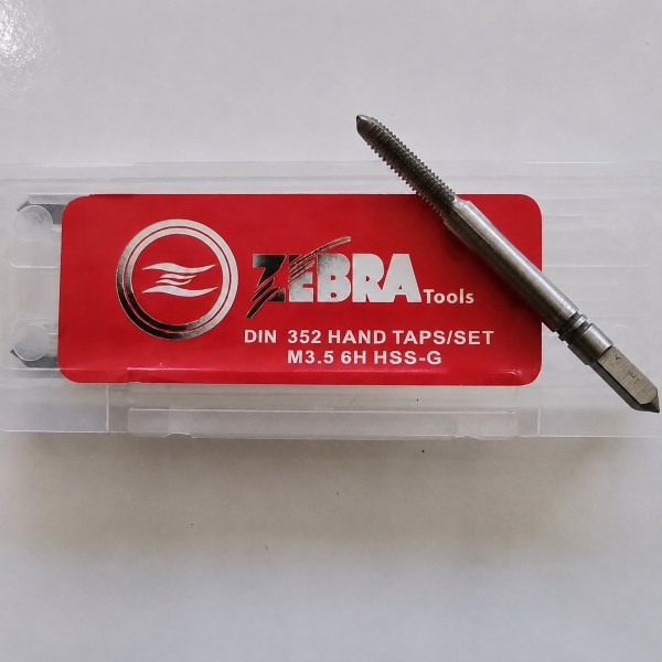 قلاویز دستی M3/5 برند ZEBRA Tools مدل DIN 352 HAND TAPS/SET با جنس HSS-G