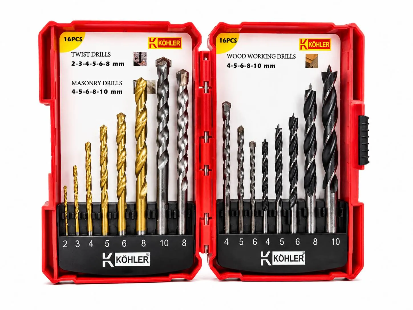 <img src="kohler-drill-set.png" alt="ست مته 16 عددی KOHLER مناسب سوراخکاری چوب، آهن و دیوار">
