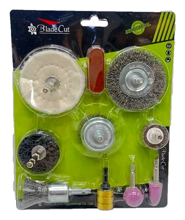 ست لوازم جانبی ابزار تراشکاری و فرز مینیاتوری Blade Cut شامل انواع سنباده، برس سیمی و پد پولیش