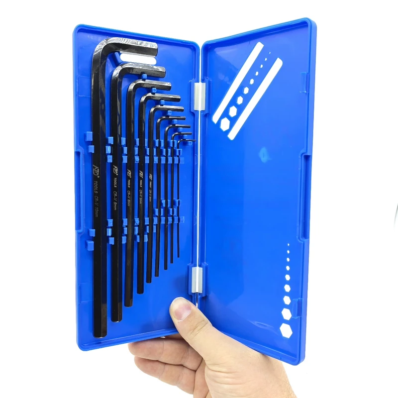 آچارآلن شش گوش  زد دی مدل CRV-T10-T50 مجموعه 9 عددی
