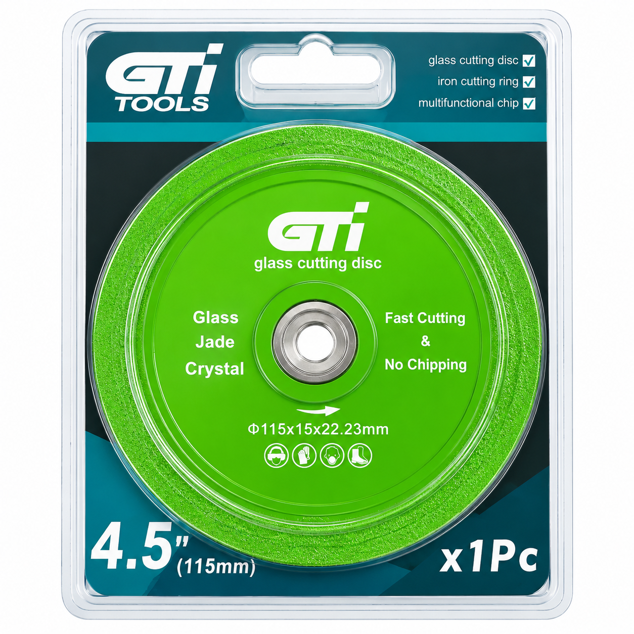 صفحه برش شیشه و سرامیک و سنگ جی تی آی  کد مدل: GTI-115x15x22.23